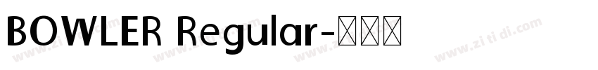 BOWLER Regular字体转换